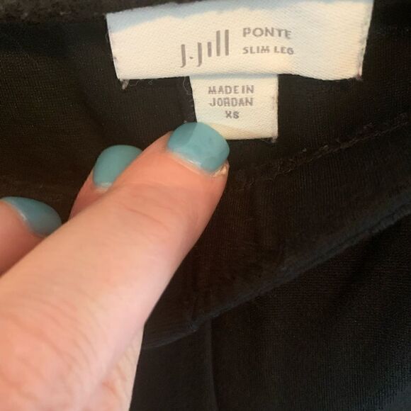 J. Jill Black Ponte Slime Leg Pants size XS - Picture 4 of 4